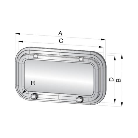 VETUS Hublot rectangulaire PZ 